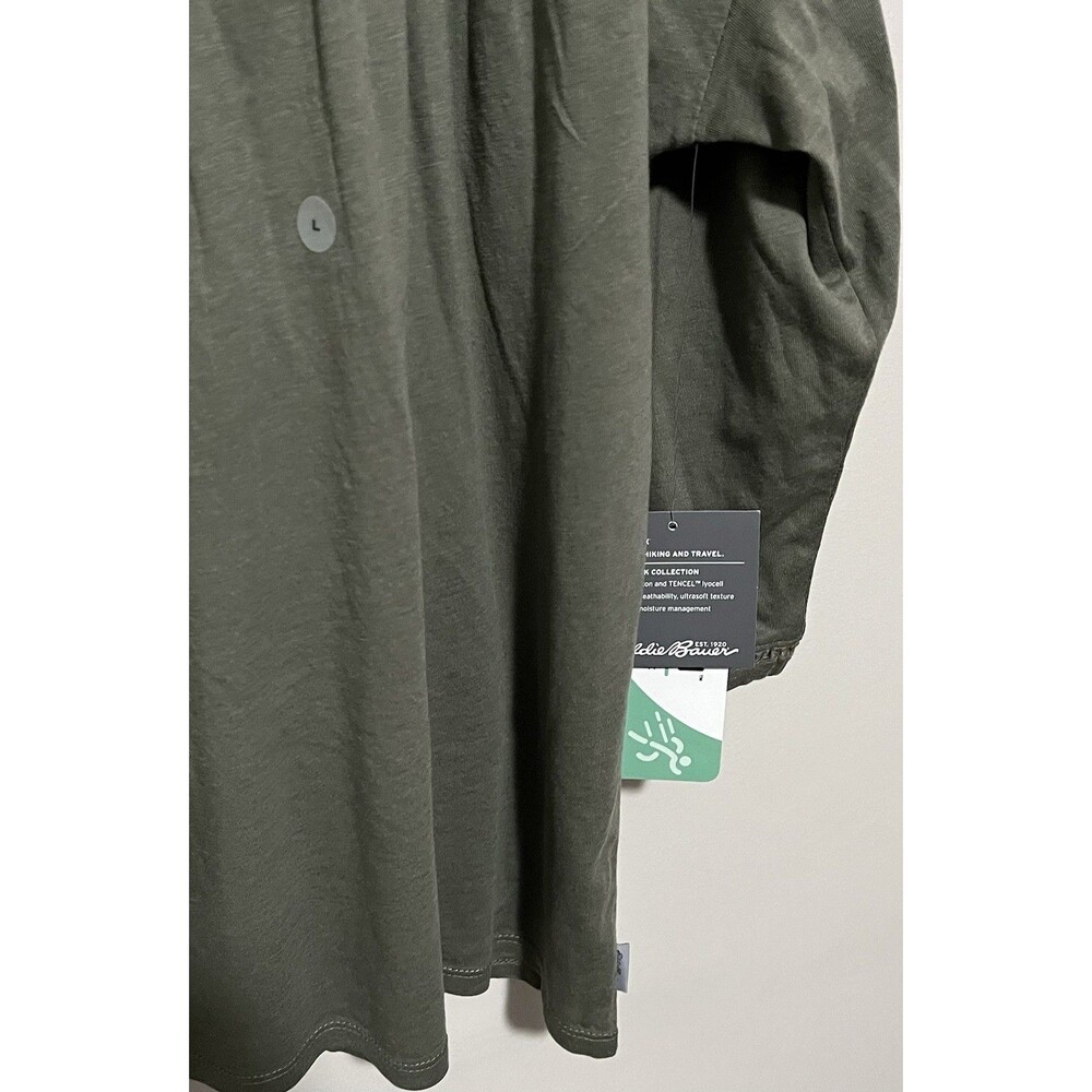 Eddie Bauer olive green women's blouse Size L - Picture 4 of 7